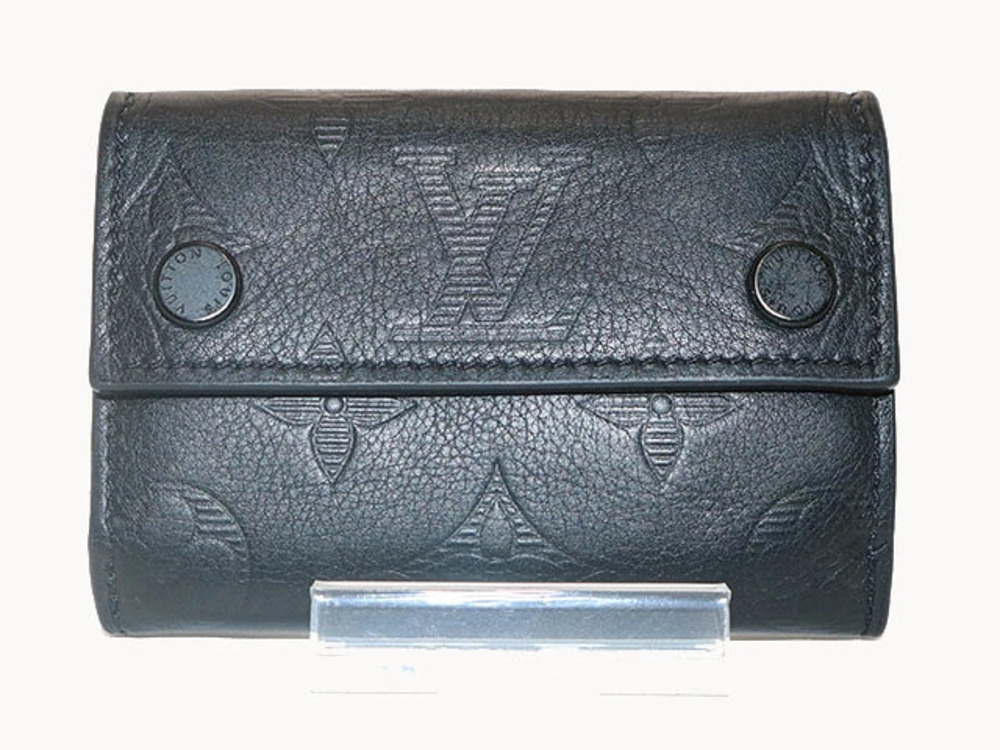 LOUIS VUITTON Discovery Compact Wallet Monogram Shadow Noir Black